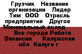 Грузчик › Название организации ­ Лидер Тим, ООО › Отрасль предприятия ­ Другое › Минимальный оклад ­ 6 000 - Все города Работа » Вакансии   . Калужская обл.,Калуга г.